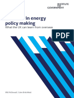 Evidence Energy Policy Making