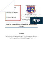 Design and Manufacture of An Automatic Clay Bricks Extruding Machine