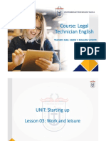 Course: Legal Technician English: Teacher: Mag. Karen Y. Escalera Vicente