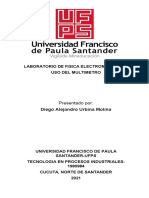 Laboratorio de Fisica Electromagnetica Uso Del Multimetro