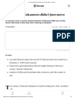 No, Satoshi Nakamoto Didn't Just Move His Bitcoin - Decrypt