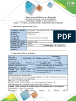 Guía de Actividades y Rúbrica de Evaluación - Tarea 2 - Logros, Competencias y Habilidades para El Perfil