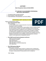 ME 317 Basic Occupational, Safety and Health (BOSH) : Based On OSH Standards of DOLE