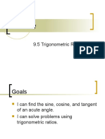 Geometry: 9.5 Trigonometric Ratios