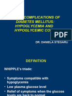 Acute Complications of Diabetes Mellitus: Hypoglycemia and Hypoglycemic Coma