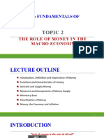 Bnk501Sem: Fundamentals of Banking: The Role of Money in The Macro Economy