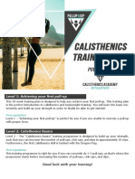 Calisthenics Training Plan en