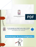 Primera Clase de Metodología de Investigación I 