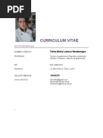 Curriculum Vitae Tania Lanuza