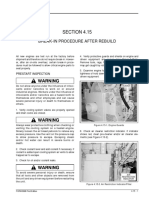 SECTION 4.15: Break-In Procedure After Rebuild