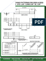 Standard Punching Patierns For Cees Zees Simple Std. Lap-Long Lap - Xl. Lap