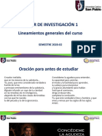 Lineamientos Generales Del Curso Taller de Investigación 1