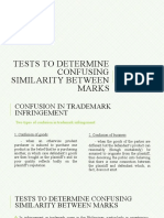 Tests To Determine Confusing Similarity Between Marks: Trademarks