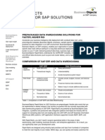 Businessobjects Rapid Marts For Sap Solutions: Prepackaged Data Warehousing Solutions For Faster, Higher Roi