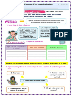 Escribimos Un Texto para Dar Instrucciones Sobre Actividades Que Favorezcan La Convivencia en Familia