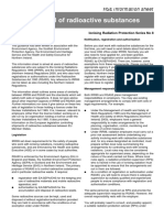 Control of Radioactive Substances: HSE Information Sheet