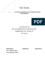 Ec6711 Embedded Lab Manual