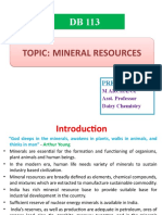 Topic: Mineral Resources: Presented by