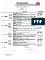 Weekly Home Learning Plan Reading and Writing Skills Week 1: Second Semester