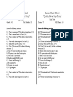 Unit Test Grade 6 - Week - 3