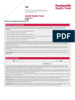 T Class Shares in Fundsmith Equity Fund: Key Investor Information