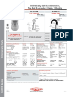 AC905 Series: Intrinsically Safe Accelerometer, Top Exit Connector / Cable, 100 MV/G