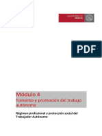 Módulo 4. Fomento y Promoción Del Trabajo Autónomo. Régimen Profesional y Protección Social Del Trabajador Autónomo