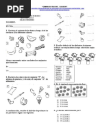 Evaluacion Matematicas Primer Periodo Grado Primero