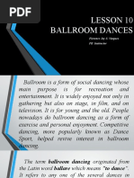 Lesson 10 Ballroom Dances: Florence Jay S. Vasquez PE Instructor