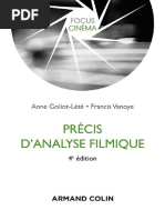 Précis D'analyse Filmique 4e Édition (A. Lété Goliot, F. Vanoye. Armand Colin, 2015)