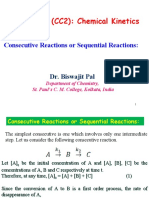 Semester 1 (CC2) : Chemical Kinetics: Consecutive Reactions or Sequential Reactions