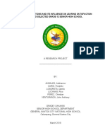 School Conditions and Its Influence On Learing Satisfaction Among Selected Grade 12 Senior High School