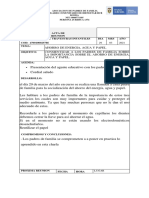 Acta de Ahorro de Energia, Agua y Papel Marzo Travesuras Infantiles 2021