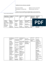 Planificación de Unidad, Clase Virtual para Matemática 5to C