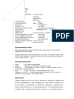 HISTORIA CLÍNICA y Datos de Paciente