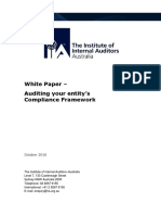 White Paper - Auditing Your Entity's Compliance Framework: October 2016