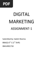 Digital Marketing: Assignment-1