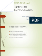 Introduction To Parallel Processors: Coa Seminar