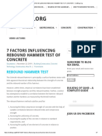 7 Factors Influencing Rebound Hammer Test of Concrete