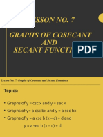 Final Lesson No. 7 (Graphs of Cosecant and Secant Functions)