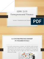 Introduction To Entrepreneurial Finance