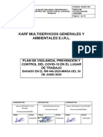 Plan de Vigilancia, Prevención y Control Del Covid-19 en El Lugar de Trabajo