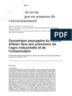 Dynamique Paysagère Du Littoral Kribien Face Aux Pressions de L'agro Industrielle Et de L'urbanisation