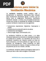 Indicaciones para Iniciar La Ventilación Mecánica