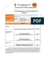 Capstone Project Title Approval Form: Bulacan State University