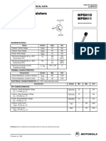 MPSH10 11 (VHF UHF Transistor)