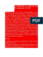 Case Digest: Pimentel vs. Leb G.R. No. 230642 & 242954. September 10, 2019