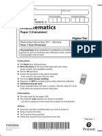 Mathematics: Paper 3 (Calculator) Higher Tier