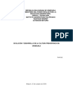 Evolución y Desarrollo de La Cultura Prehispánica en Venezuela.