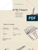 Noli Me Tángere: Presented by Group 8